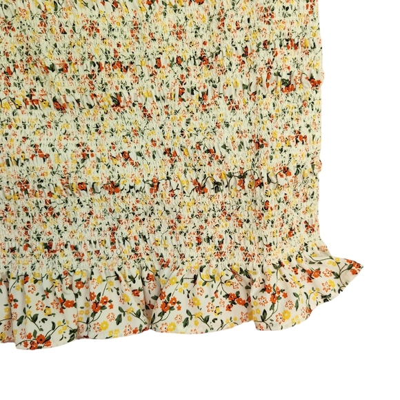 Topshop Bodycon Ruched Puff Sleeve Off Shoulder Mini Dress - Floral - Picture 5 of 8